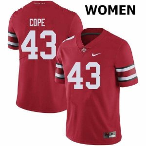 Women's Ohio State Buckeyes #43 Robert Cope Red Nike NCAA College Football Jersey Online IHX4144GK